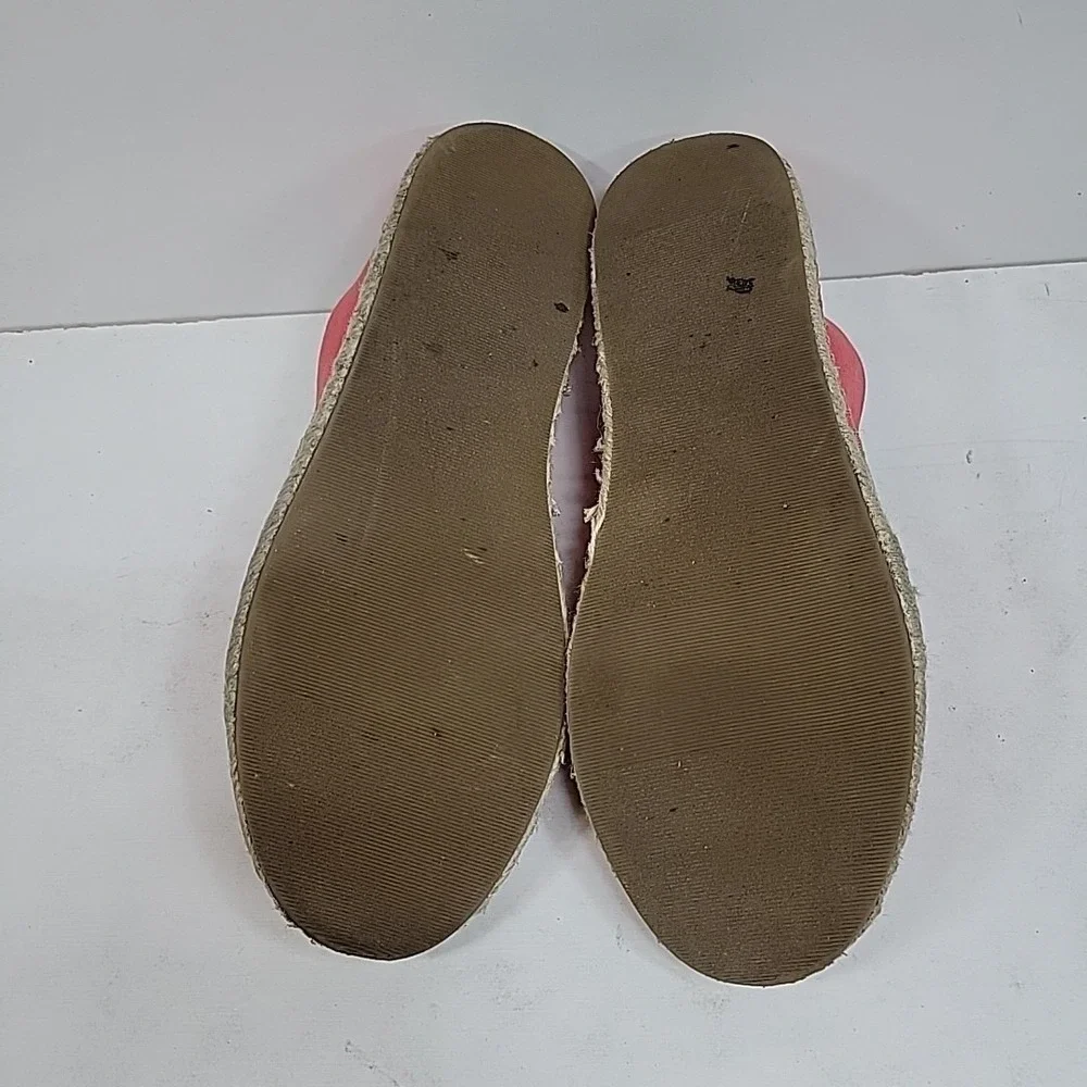 Crown & Ivy Coral Espadrille Flats Seahorse Womens Size‎ 10 Slip On